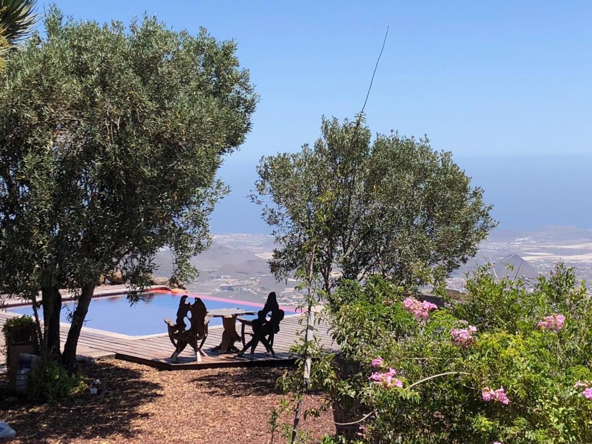 Historic Canarian House, Private Heated Infinity Pool, Bbq, Wifi + Panoramic Ocean Views Arona  Exterior foto